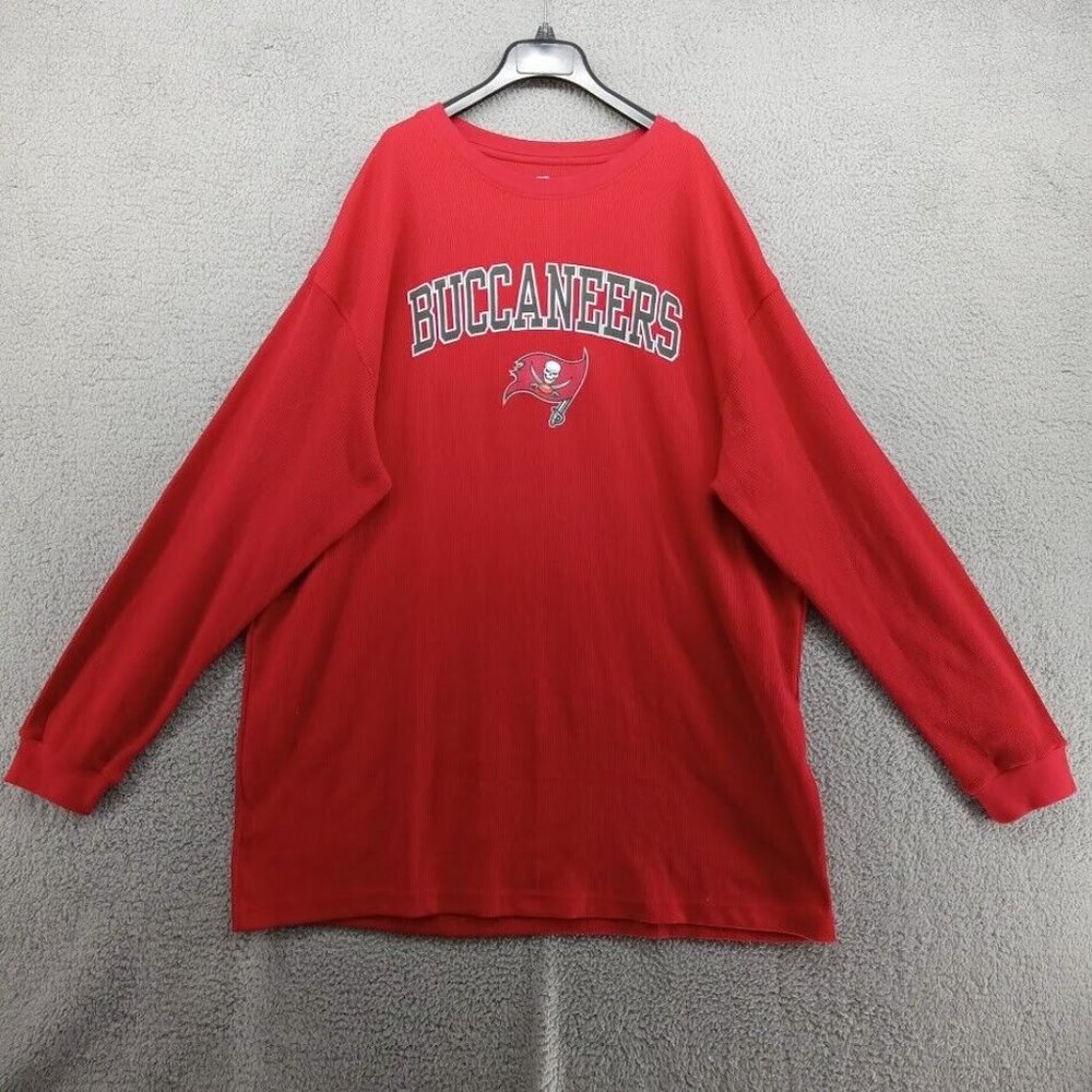 Tampa Bay Buccaneers Shirt Mens 3XL Tall Red Logo NFL Waffle Knit Weave Fanatics